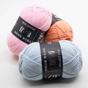 Acrylic Yarn 4-Ply Milk Cotton