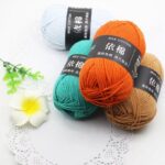 Acrylic Yarn 4-Ply Milk Cotton